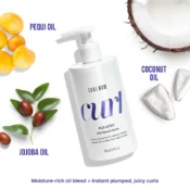 lightweight curly hair serum reduces frizz and adds shine