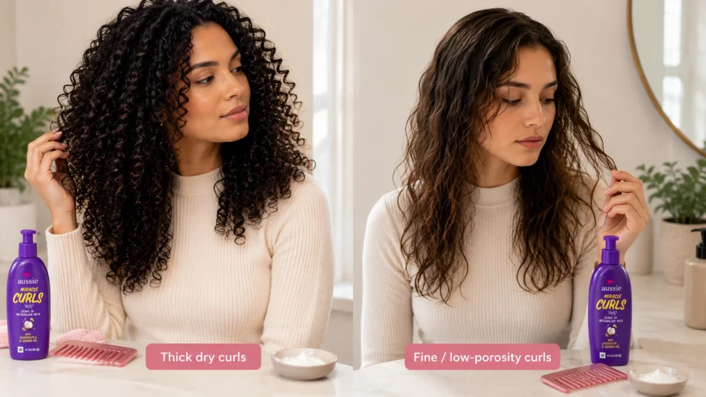 how to apply leave in conditioner to curly hair without weighing curls down