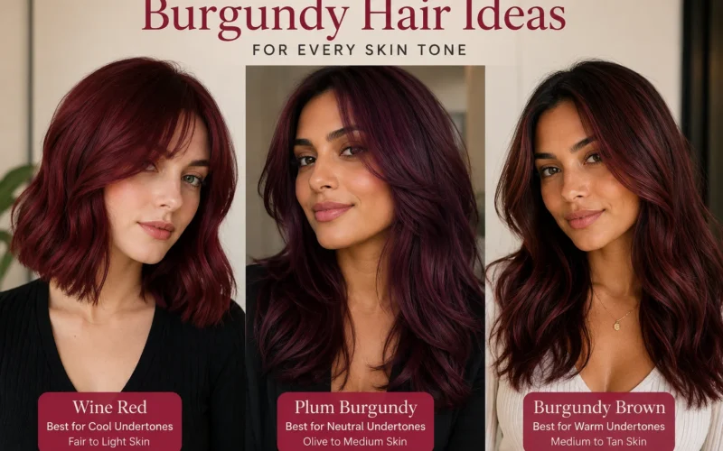Burgundy Hair Color Ideas for Every Skin Tone