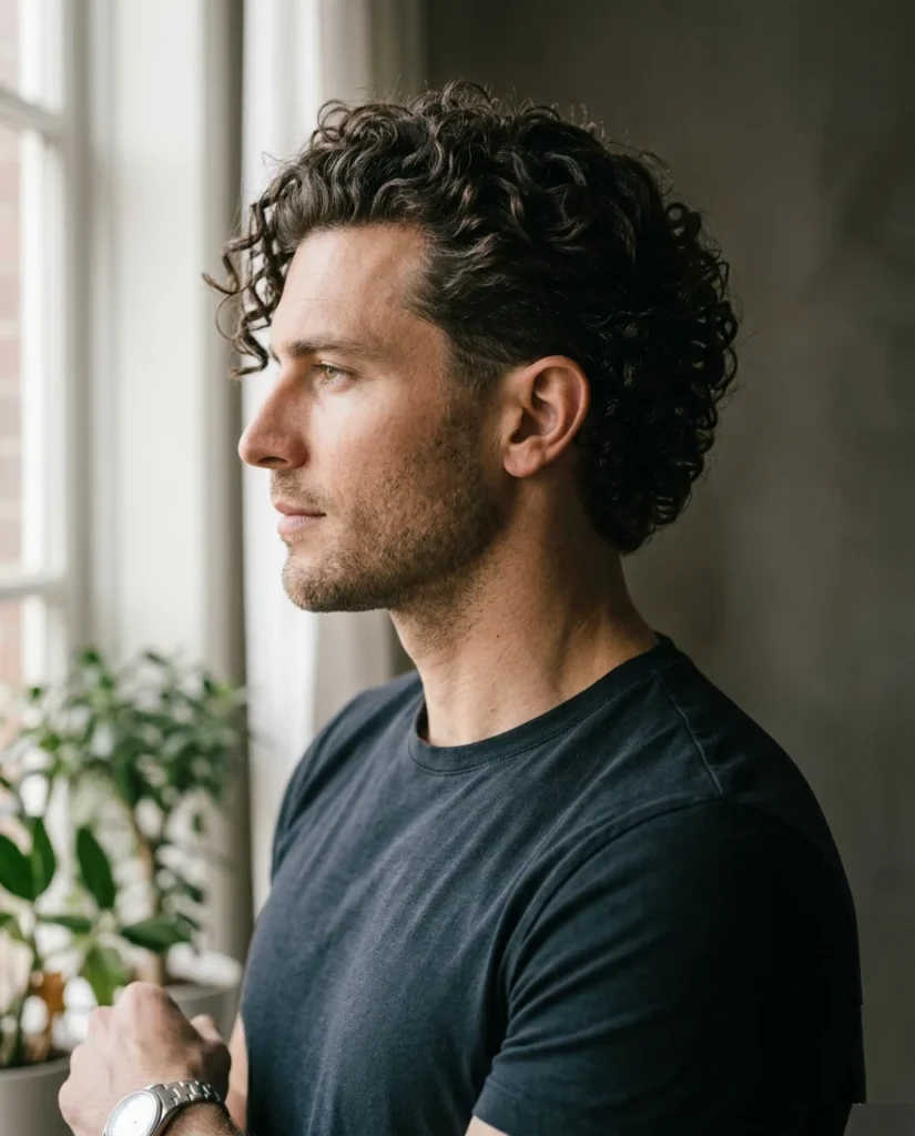long-curly-top-tapered-sides-mens-haircut