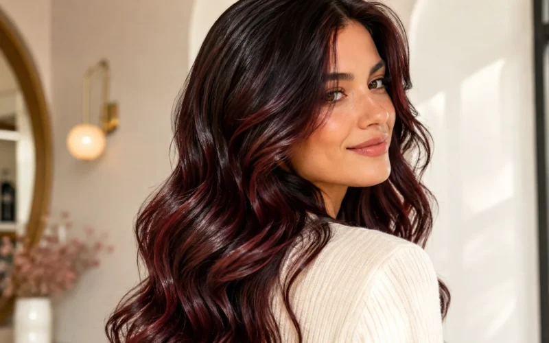 Cherry Cola Hair Color Ideas for Dark Hair