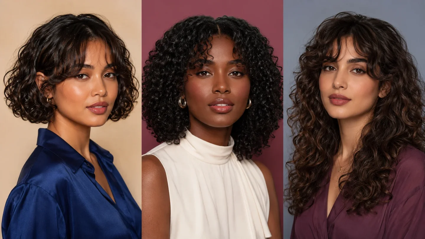 15 Curtain Bangs for Curly Hair: Short, Long and Layered Ideas