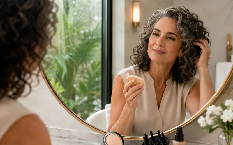 How to Keep Curly Hair and Makeup Fresh in Humidity After 50