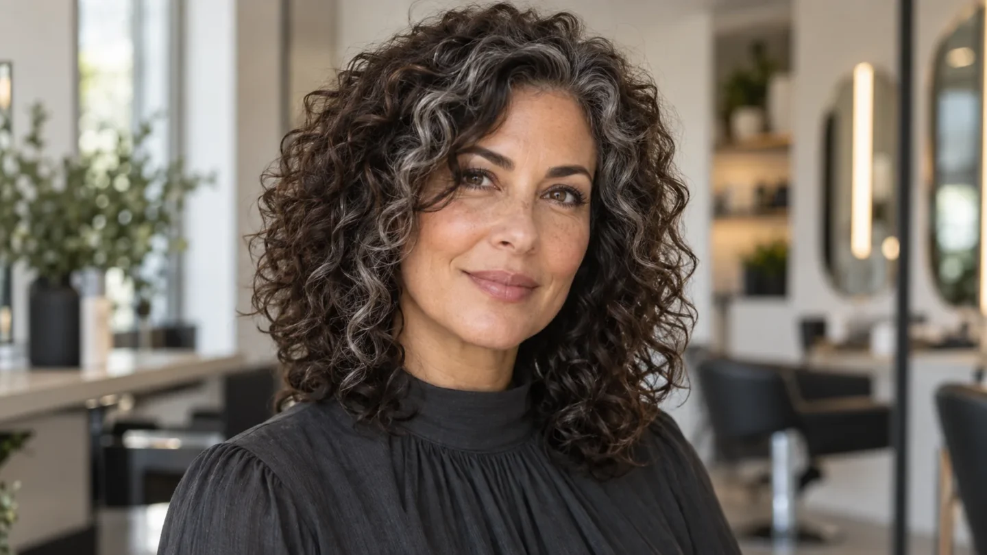 Dark Curls Going Gray? 4 Blends That Keep the Brunette
