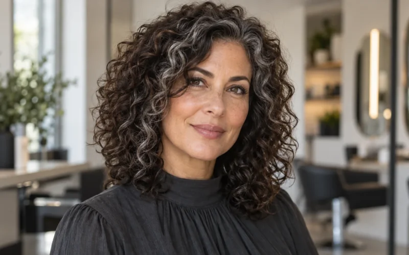 Dark Curls Going Gray? 4 Blends That Keep the Brunette